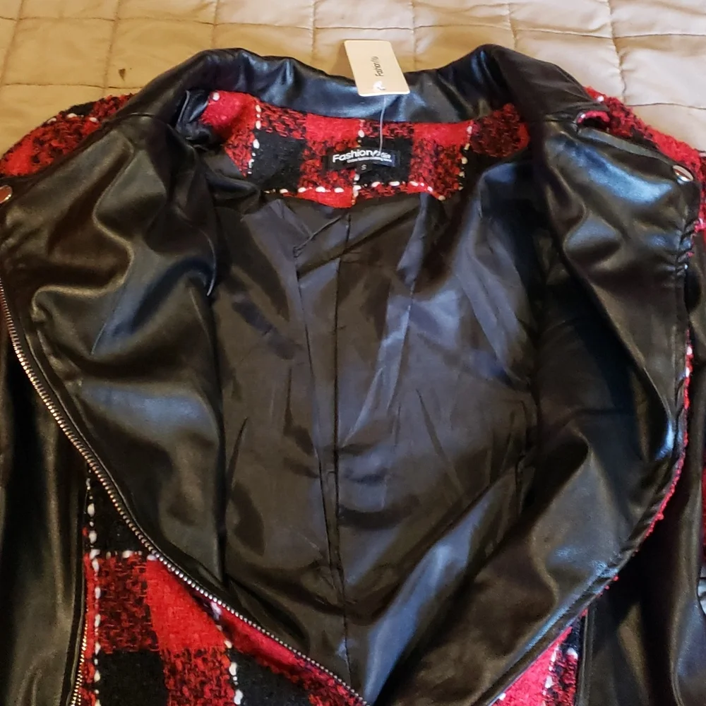 Fashion Mia knit & leather Jacket - Picture 5 of 6